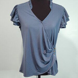 Marc New York Ruffle Sleeve Blouse Medium Blue
Lot I